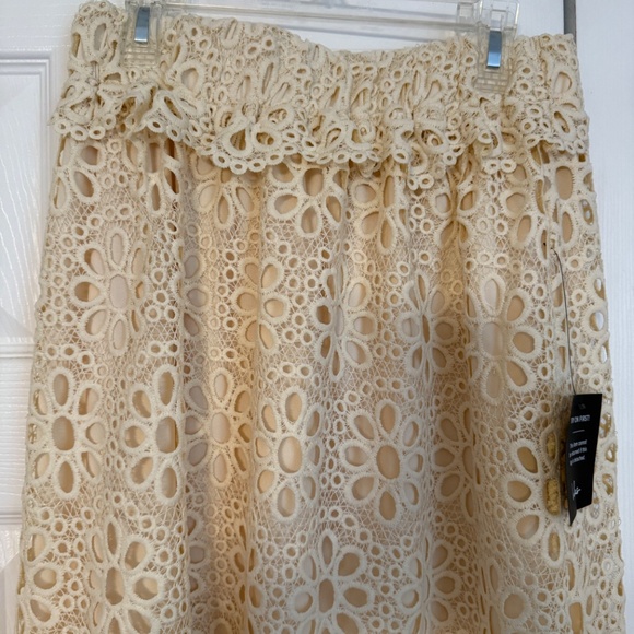 Lulus Kiros Cream Floral Eyelet Embroidered Maxi Skirt White - Size S - Picture 2 of 5